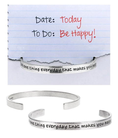 Inspirational Cuff Bracelet – Handcrafted Recycled Pewter Daily Reminder Jewelry | Made in USA Whitney Howard Designs  Cuff Bracelets