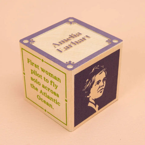 Inspirational Educational Wooden Blocks Featuring Women Who Dared - 32 Pieces, 1.75 Inches - Uncle Goose | Made in USA Uncle Goose  Eclectic