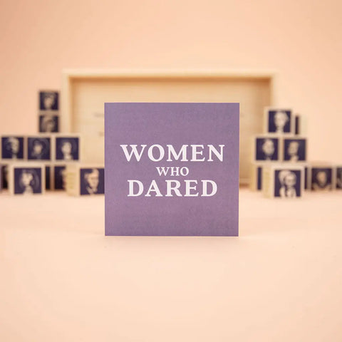 Inspirational Educational Wooden Blocks Featuring Women Who Dared - 32 Pieces, 1.75 Inches - Uncle Goose | Made in USA Uncle Goose  Eclectic