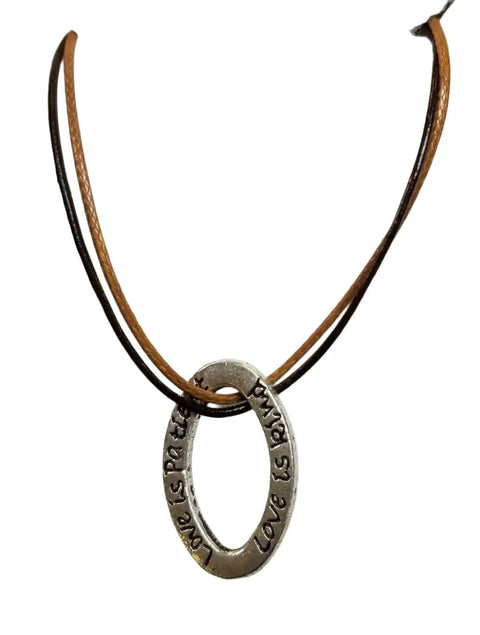 Inspirational Engraved Oval Pendant Necklace – Adjustable Chain Options – Faith Jewelry Gift | Made in USA Michelle Marie Boutique  Necklace