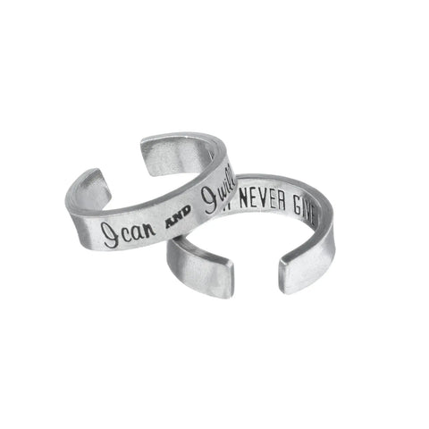 Inspirational Hand-Engraved I Can and I Will Motivation Ring – Adjustable Silver Band | Made in USA Whitney Howard Designs  InspireRings