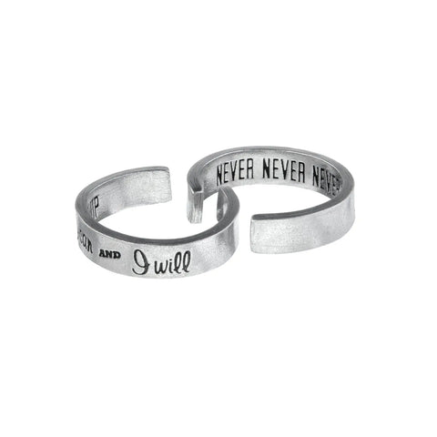 Inspirational Hand-Engraved I Can and I Will Motivation Ring – Adjustable Silver Band | Made in USA Whitney Howard Designs  InspireRings