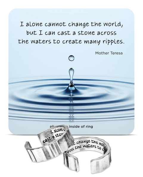 Inspirational I Alone Cannot Change The World Quote Rings – Handcrafted Jewelry | Made in USA by Whitney Howard Designs Whitney Howard Designs  Rings