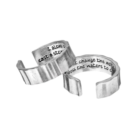 Inspirational I Alone Cannot Change The World Quote Rings – Handcrafted Jewelry | Made in USA by Whitney Howard Designs Whitney Howard Designs  Rings