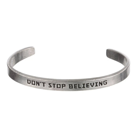 Inspirational Open Cuff Bracelet – Recycled Pewter Quotable Jewelry | Handmade in USA Motivational Gift Whitney Howard Designs  Cuff Bracelets