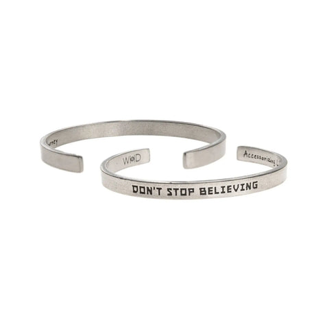 Inspirational Open Cuff Bracelet – Recycled Pewter Quotable Jewelry | Handmade in USA Motivational Gift Whitney Howard Designs  Cuff Bracelets