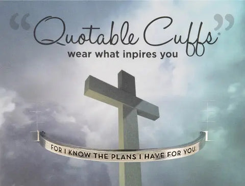 Inspirational Psalm Jeremiah 29:11 Cuff Bracelet – Handcrafted Recycled Pewter Bracelet | Made in USA Whitney Howard Designs  Cuff Bracelets