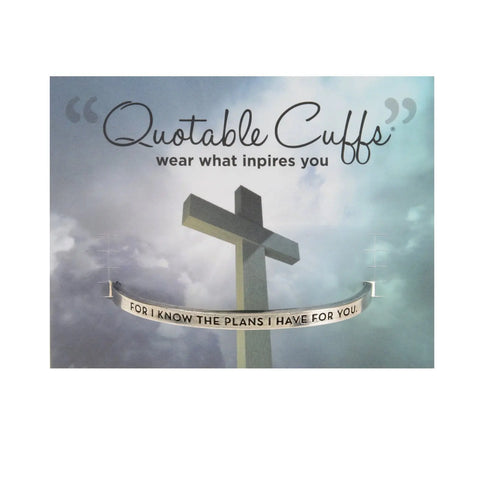 Inspirational Psalm Jeremiah 29:11 Cuff Bracelet – Handcrafted Recycled Pewter Bracelet | Made in USA Whitney Howard Designs  Cuff Bracelets