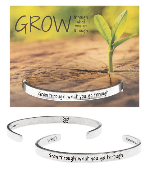 Inspirational Quotable Cuff Bracelet – Handcrafted Recycled Pewter Adjustable Band | Made in USA Whitney Howard Designs  Cuff Bracelets