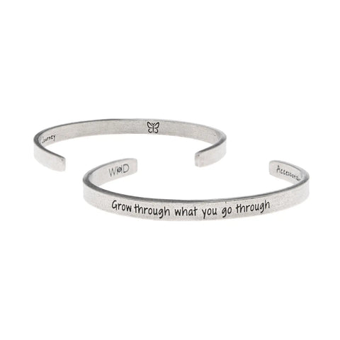 Inspirational Quotable Cuff Bracelet – Handcrafted Recycled Pewter Adjustable Band | Made in USA Whitney Howard Designs  Cuff Bracelets