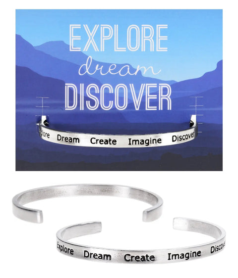 Inspirational Quotable Cuff Bracelet – Handcrafted Recycled Pewter Motivation Bangle | Made in USA Whitney Howard Designs  Cuff Bracelets
