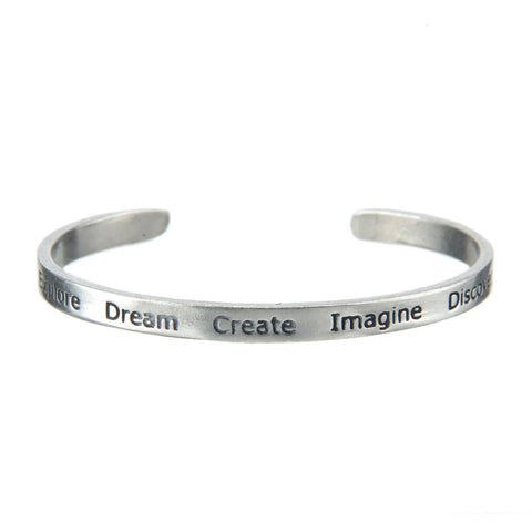 Inspirational Quotable Cuff Bracelet – Handcrafted Recycled Pewter Motivation Bangle | Made in USA Whitney Howard Designs  Cuff Bracelets