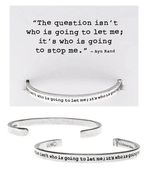 Inspirational Quotable Pewter Cuff Bracelet – Handcrafted Affirmation Jewelry | Made in USA Whitney Howard Designs  Cuff Bracelets