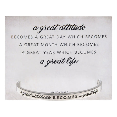 Inspirational Quotable Pewter Cuff Bracelet – Handmade Daily Motivation Jewelry | Made in USA Whitney Howard Designs  Cuff Bracelets