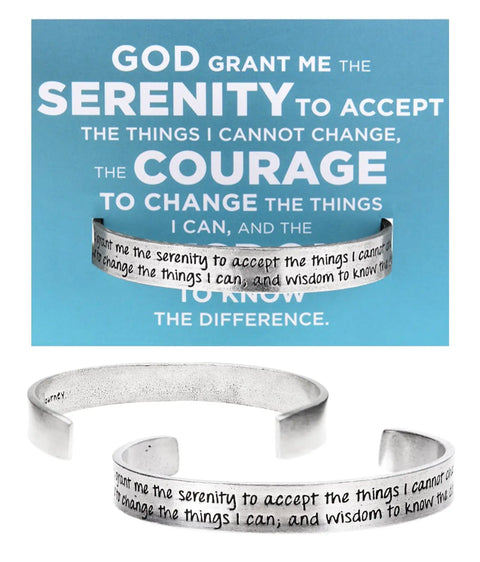Inspirational Serenity Prayer Pewter Cuff Bracelet – Handcrafted Quotable Jewelry | Made in USA Whitney Howard Designs  Cuff Bracelets