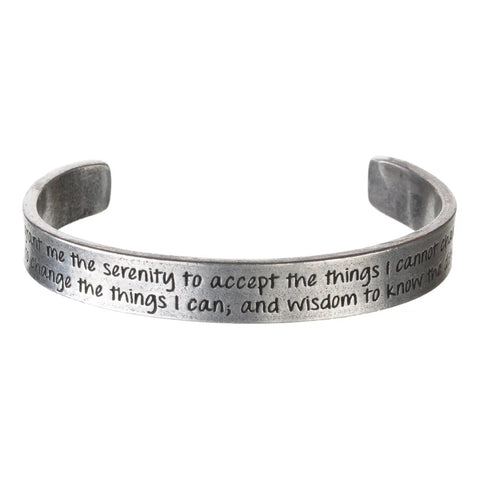 Inspirational Serenity Prayer Pewter Cuff Bracelet – Handcrafted Quotable Jewelry | Made in USA Whitney Howard Designs  Cuff Bracelets