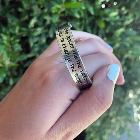 Inspirational Serenity Prayer Pewter Cuff Bracelet – Handcrafted Quotable Jewelry | Made in USA Whitney Howard Designs  Cuff Bracelets