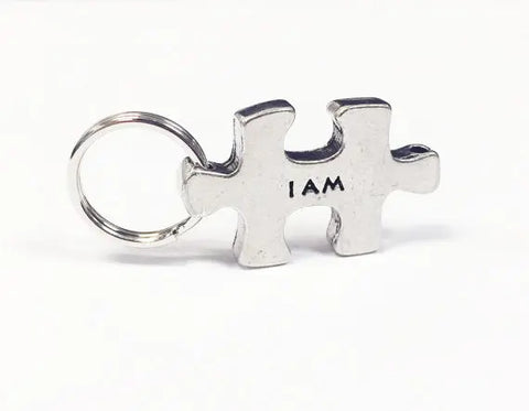 Inspirational "I Am" Puzzle Piece Charms – Daily Affirmation Keychains | Whitney Howard Designs Made in USA Whitney Howard Designs  "I AM"