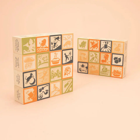 Interactive Educational Wooden Nursery Rhyme Blocks for Kids - 28-Piece Set, 1.75 Inch Cubes - Uncle Goose | Made in USA Uncle Goose  Sentiments