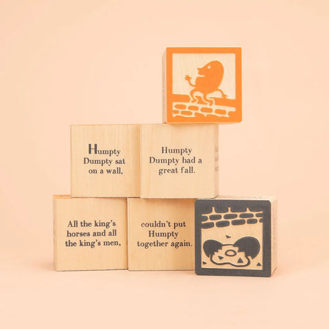 Interactive Educational Wooden Nursery Rhyme Blocks for Kids - 28-Piece Set, 1.75 Inch Cubes - Uncle Goose | Made in USA Uncle Goose  Sentiments