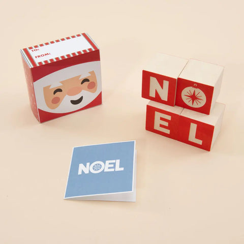 Interactive Educational Wooden Puzzle Blocks for Kids - Santa Noel Theme by Uncle Goose | Made in USA Uncle Goose  Decor