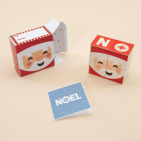 Interactive Educational Wooden Puzzle Blocks for Kids - Santa Noel Theme by Uncle Goose | Made in USA Uncle Goose  Decor