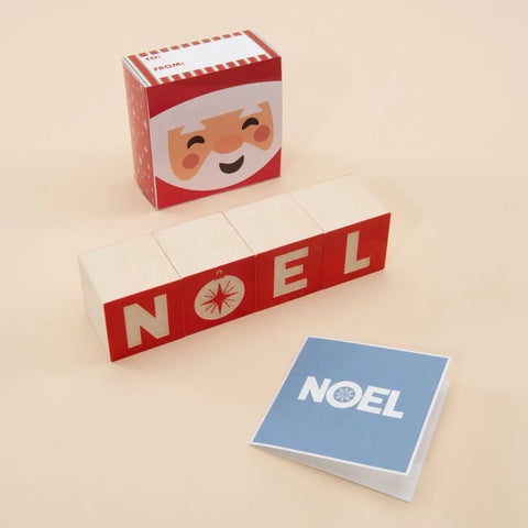 Interactive Educational Wooden Puzzle Blocks for Kids - Santa Noel Theme by Uncle Goose | Made in USA Uncle Goose  Decor