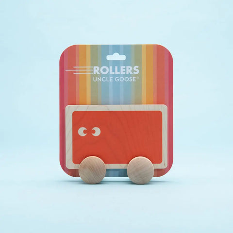 Interactive Wooden Shape Roller Push Toy for Toddlers Ages 3+ – Uncle Goose | Made in USA Uncle Goose  Rollers
