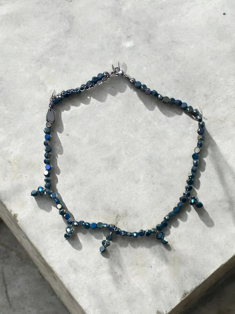 Iridescent Bead Necklace With Adjustable Length – Lightweight Statement Jewelry for Women | Made in USA Michelle Marie Boutique  Necklace