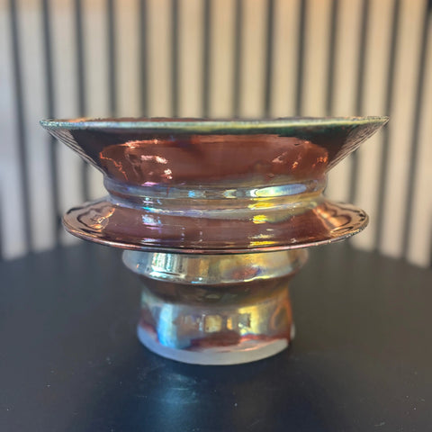 Iridescent Glory 4 | Handcrafted Iridescent Raku Porcelain Vase – Decorative Art Piece | Made in USA All Muddy 