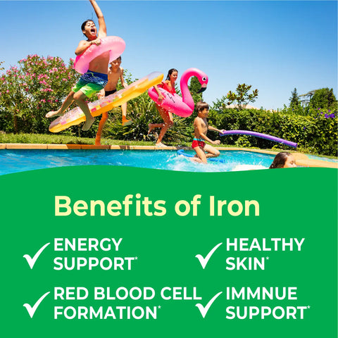 Iron and Vitamin C Chewable Tablets for Kids 120 Count – Immune Support & Healthy Growth | Made in USA VitaWorks  Chewable