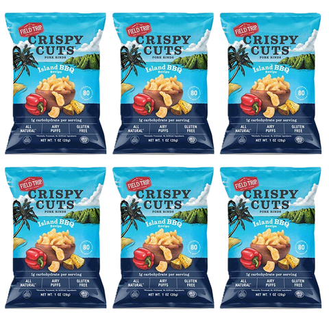 Field Trip Island BBQ Pork Rinds 1oz Pack Of 6 – Gluten Free Snack | Made in USA Field Trip 