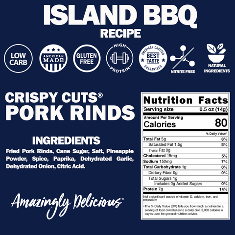 Field Trip Island BBQ Pork Rinds 1oz Pack Of 6 – Gluten Free Snack | Made in USA Field Trip 