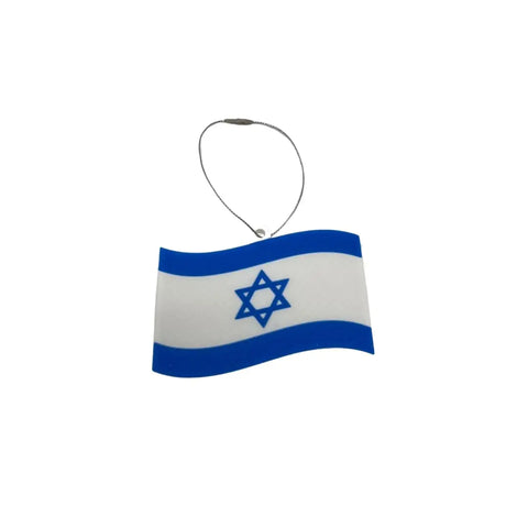 Show your support for Israel year-round with the Israeli Flag Christmas Ornament by Chatelet Manufacturing—a holiday ornament featuring blue horizontal stripes and a blue Star of David. Made in the USA.