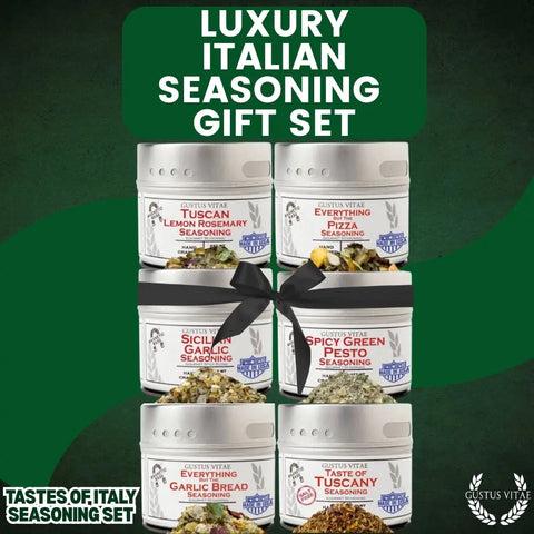 Italian Seasoning Gift Set – Gourmet Artisanal Spice Blends Six Pack | Made in USA Gustus Vitae  Collections & Gift Sets