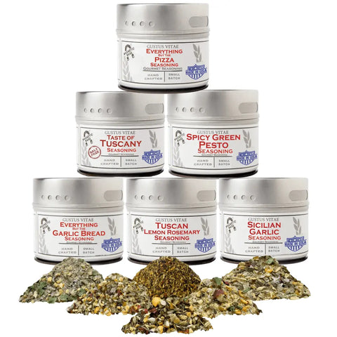 Italian Seasoning Gift Set – Gourmet Artisanal Spice Blends Six Pack | Made in USA Gustus Vitae  Collections & Gift Sets