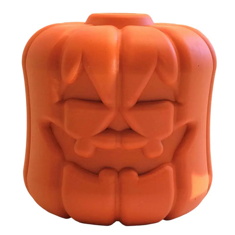 Jack O Lantern Durable Rubber Dog Chew Toy And Treat Dispenser – Made In USA SodaPup  Rubber Dog Toys