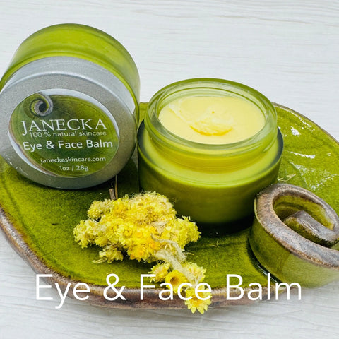 Janecka Natural Eye and Face Balm 1oz – Hydrating Skincare | Made in USA Janecka Skincare 
