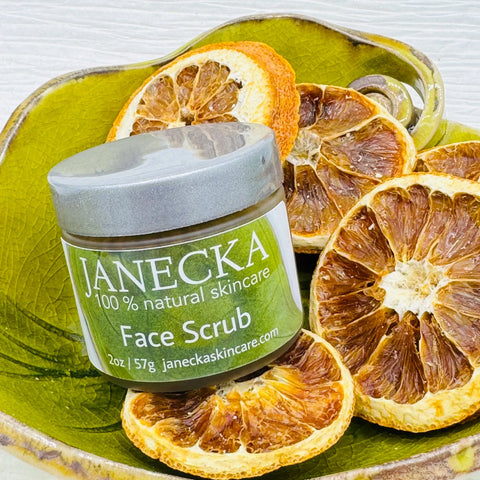 Janecka Natural Face Scrub 2oz – Organic Exfoliant with Coconut Oil | Made in USA Janecka Skincare 