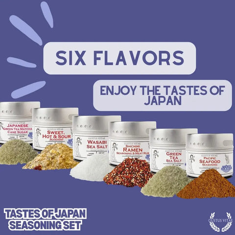Japanese Seasoning Gift Set – Artisanal Spice Blends Six Pack | Handcrafted in USA Gustus Vitae  Collections & Gift Sets
