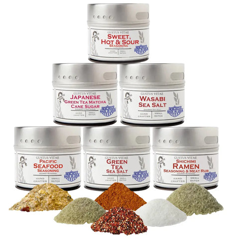 Japanese Seasoning Gift Set – Artisanal Spice Blends Six Pack | Handcrafted in USA Gustus Vitae  Collections & Gift Sets