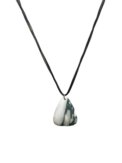 Jasper Triangle Necklace – Polished Grounding Stone Pendant | Made in USA Natural Jewelry Michelle Marie Boutique  Necklace