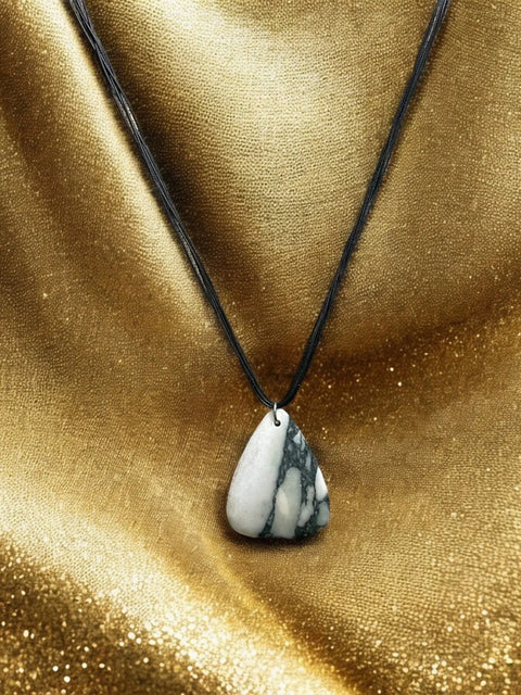 Jasper Triangle Necklace – Polished Grounding Stone Pendant | Made in USA Natural Jewelry Michelle Marie Boutique  Necklace