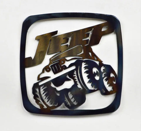 Jeep Metal Trivet – Rustic Heavy-Duty Hot Plate for Kitchen Counter Protection | Made in USA Knights Home Decor  item