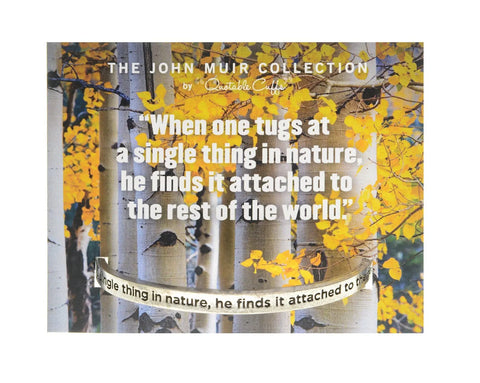 John Muir Inspirational Quotable Cuff Bracelet – Handcrafted Recycled Pewter Open Bangle | Made in USA Whitney Howard Designs  Cuff Bracelets