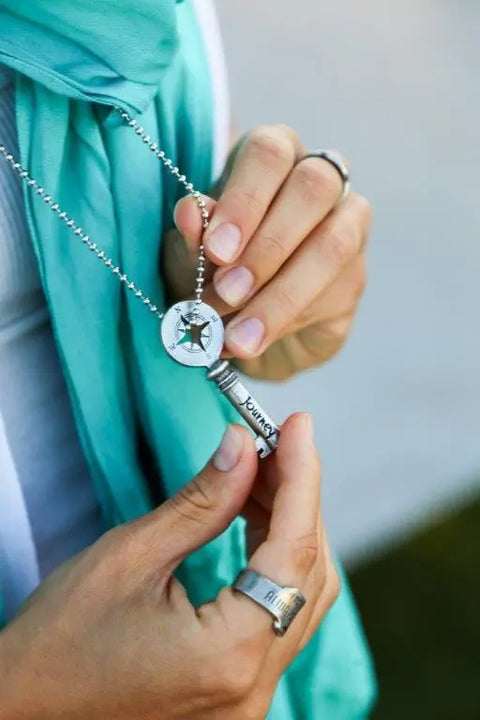 Journey Key Pendant Necklace – Inspirational Travel Jewelry – Handcrafted Accessory | Made in USA Whitney Howard Designs  Keys