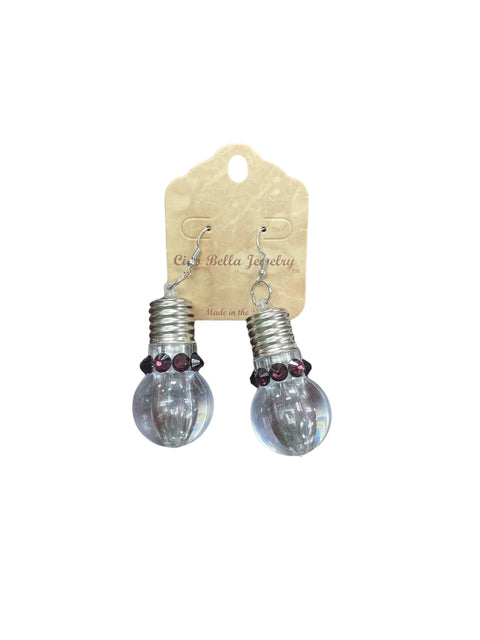 Jumbo Christmas Light Bulb Earrings – Festive Holiday Jewelry with Rhinestone Accent | Handmade in USA Michelle Marie Boutique  Earrings