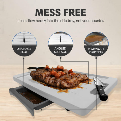 Set of 2 Dripless Cutting Boards – Dual Function Kitchen Chopping Mats | Made in USA Karving King 