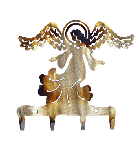 Handcrafted Angel Key Holder – Rustic Metal Wall Rack for Keys and Small Items | Made in USA Knights Home Decor  item