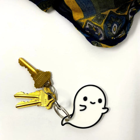 Kawaii Ghost Keychain – Cute Bag Charm Accessory | Made in USA Chatelet Manufacturing 